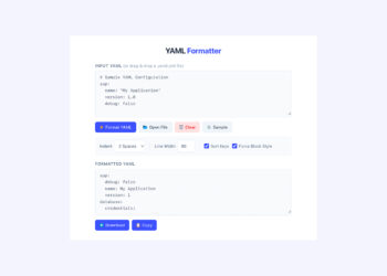 YAML formatter